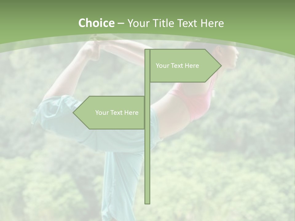 A Woman Doing A Yoga Pose On A Dock PowerPoint Template