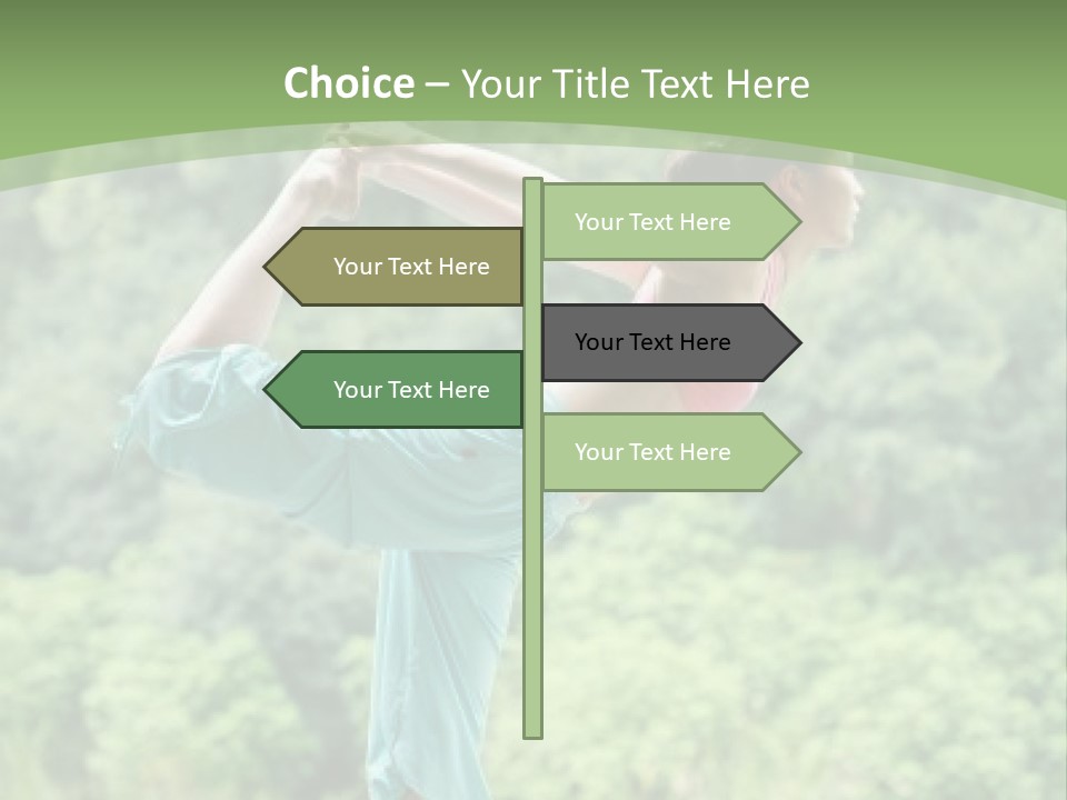 A Woman Doing A Yoga Pose On A Dock PowerPoint Template