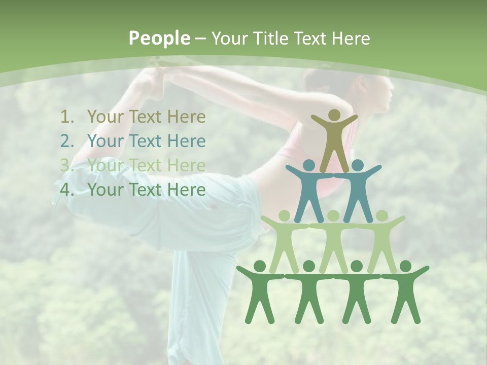 A Woman Doing A Yoga Pose On A Dock PowerPoint Template