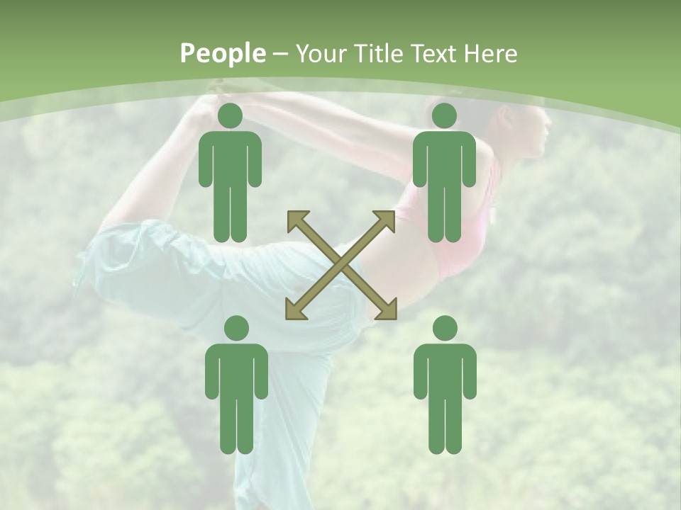 A Woman Doing A Yoga Pose On A Dock PowerPoint Template