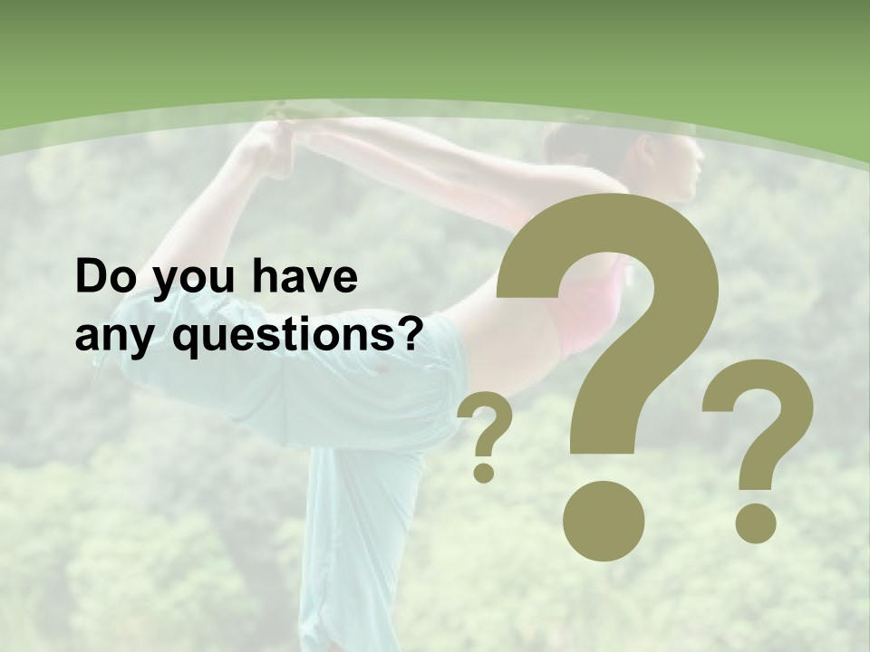 A Woman Doing A Yoga Pose On A Dock PowerPoint Template