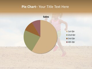 A Little Girl Running Across A Sandy Beach PowerPoint Template