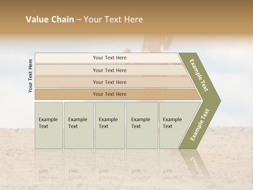 A Little Girl Running Across A Sandy Beach PowerPoint Template