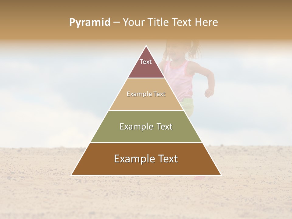 A Little Girl Running Across A Sandy Beach PowerPoint Template