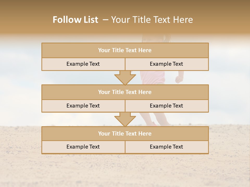 A Little Girl Running Across A Sandy Beach PowerPoint Template