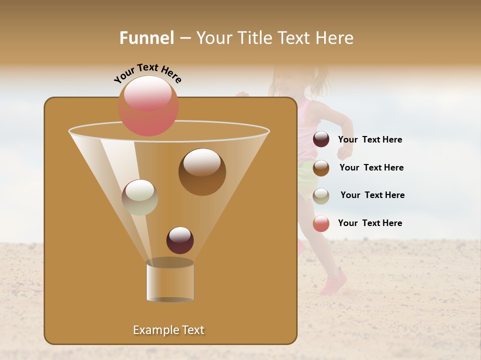 A Little Girl Running Across A Sandy Beach PowerPoint Template