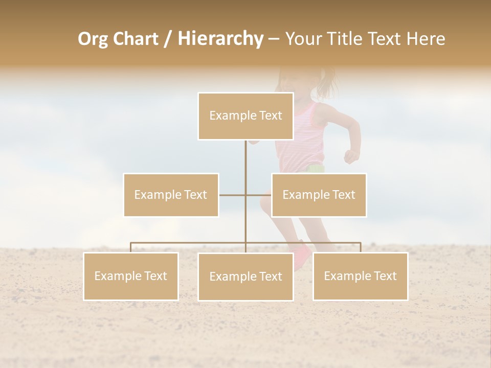 A Little Girl Running Across A Sandy Beach PowerPoint Template