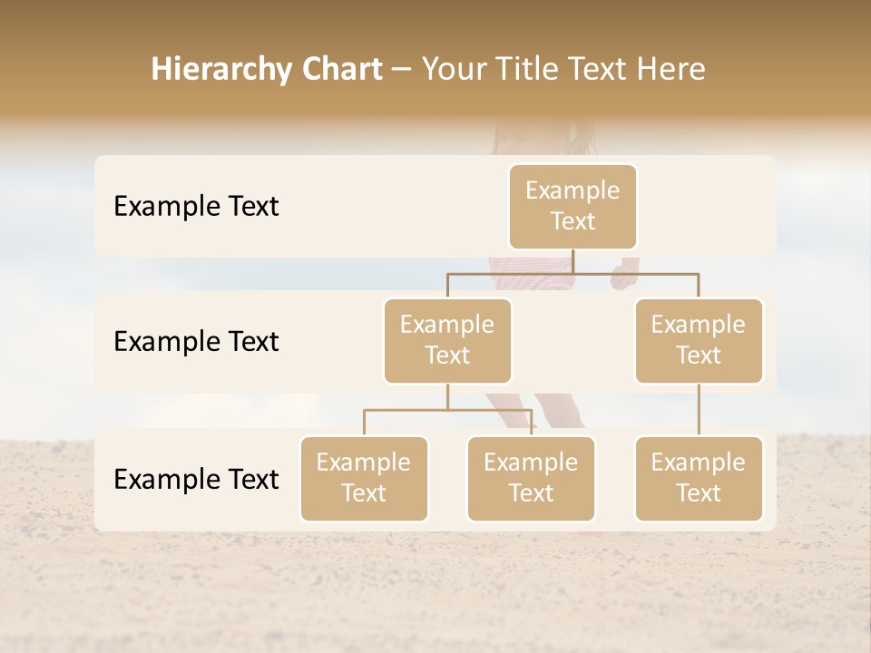 A Little Girl Running Across A Sandy Beach PowerPoint Template
