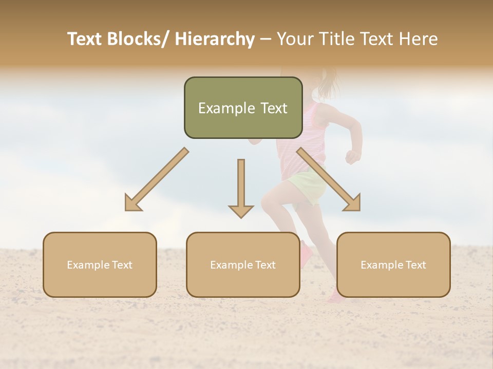 A Little Girl Running Across A Sandy Beach PowerPoint Template