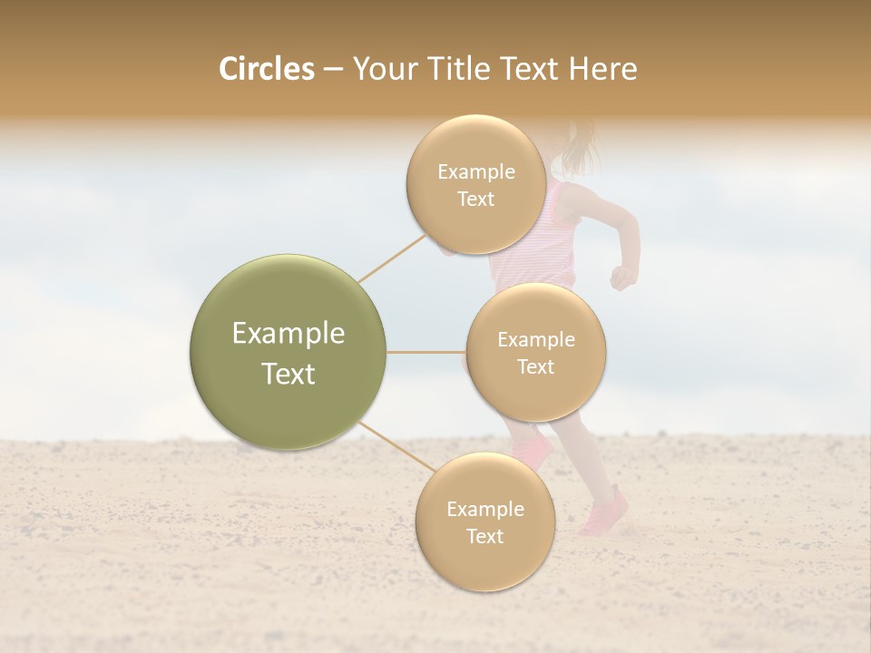A Little Girl Running Across A Sandy Beach PowerPoint Template