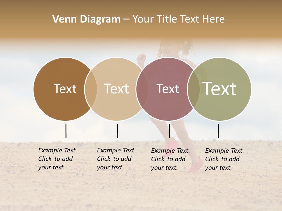 A Little Girl Running Across A Sandy Beach PowerPoint Template