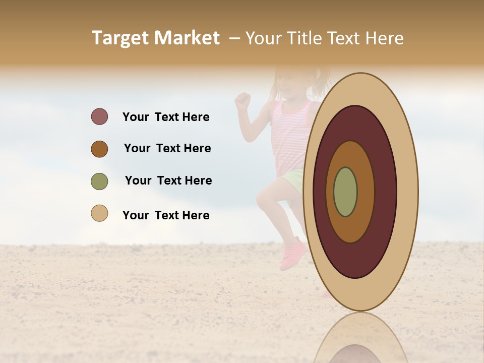 A Little Girl Running Across A Sandy Beach PowerPoint Template