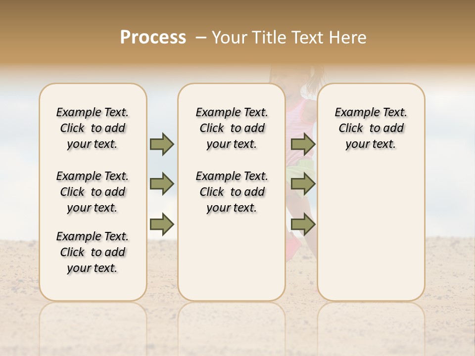 A Little Girl Running Across A Sandy Beach PowerPoint Template