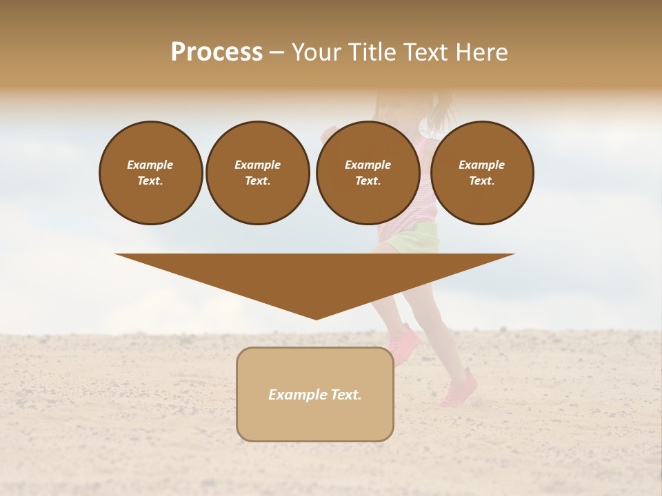 A Little Girl Running Across A Sandy Beach PowerPoint Template