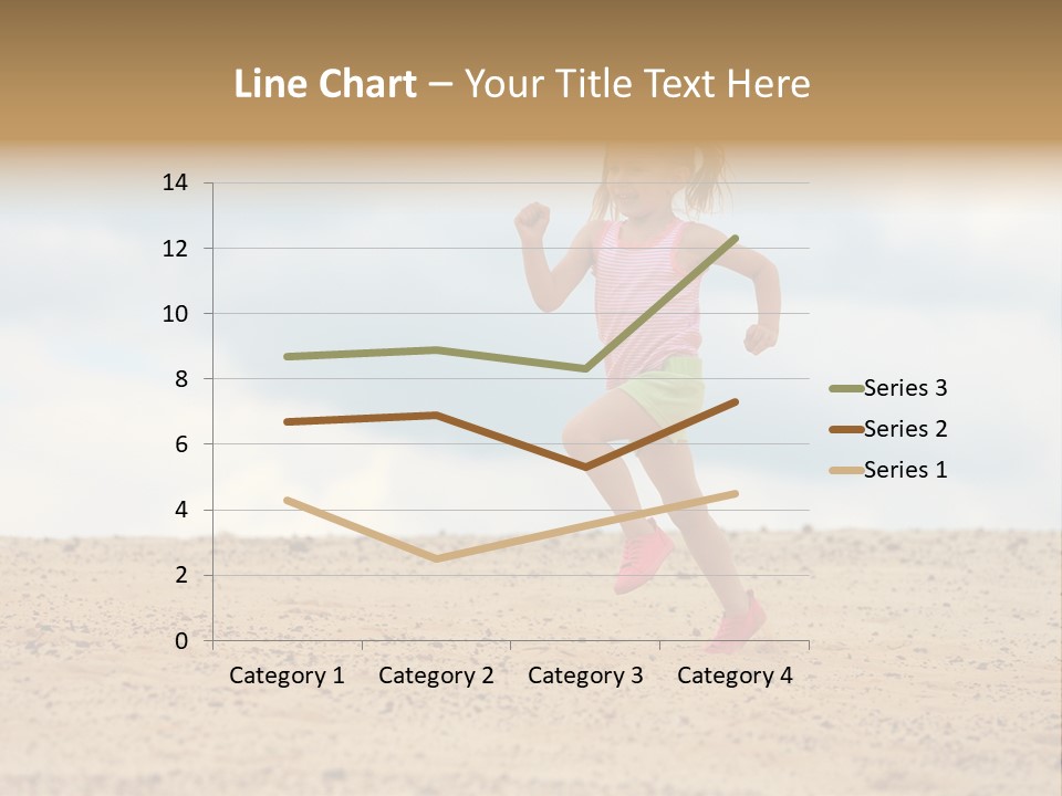 A Little Girl Running Across A Sandy Beach PowerPoint Template