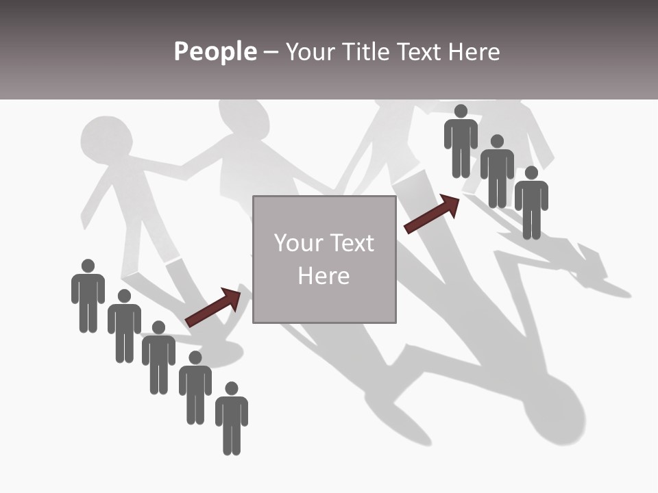 A Group Of People Holding Hands In Front Of A Sign PowerPoint Template