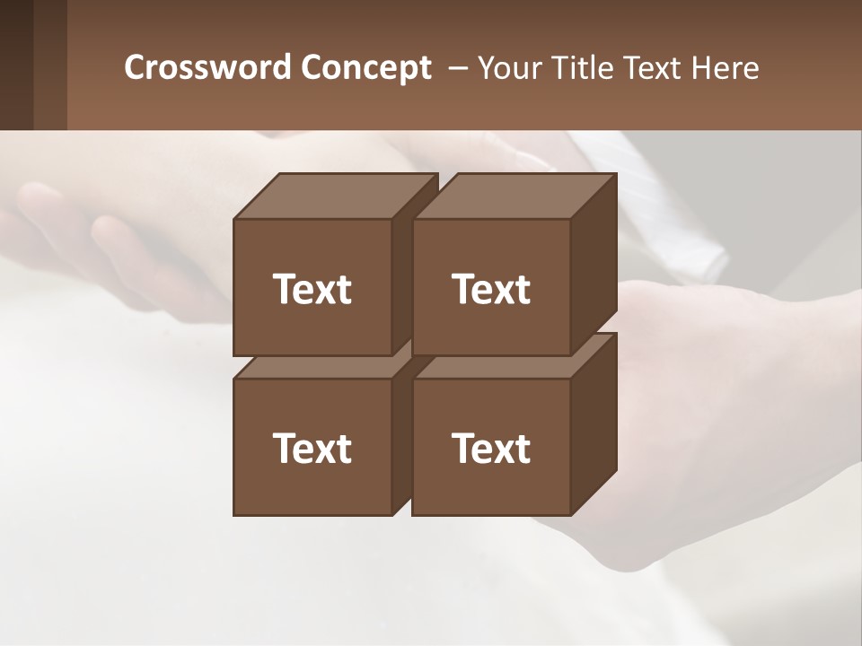 A Bride And Groom Holding Hands With A Ring On Their Finger PowerPoint Template