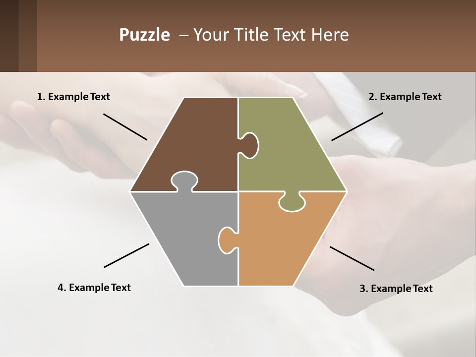 A Bride And Groom Holding Hands With A Ring On Their Finger PowerPoint Template