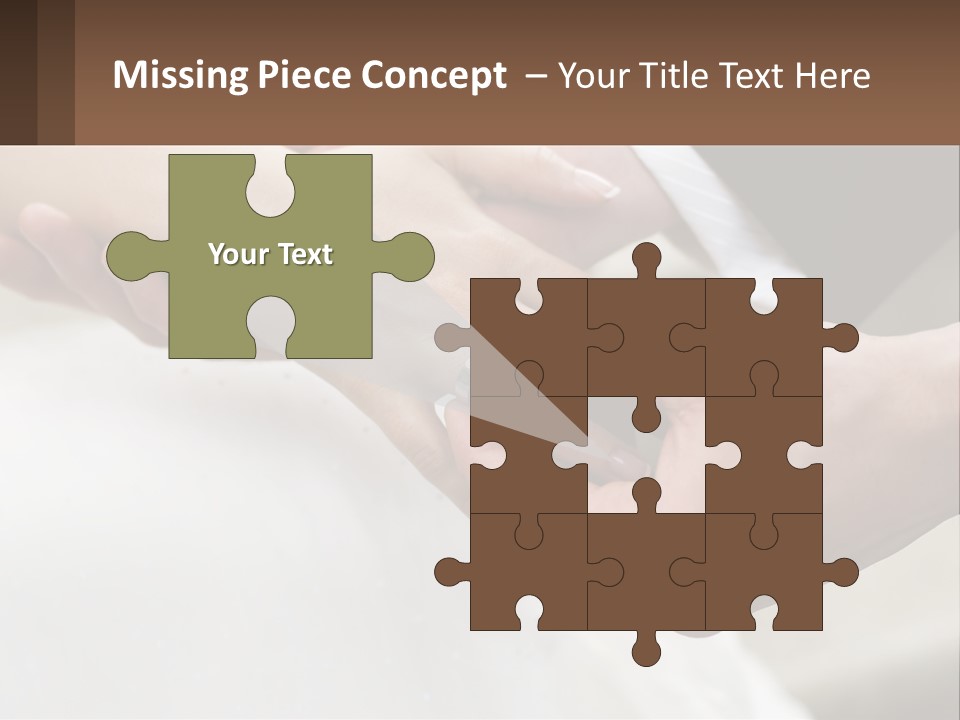 A Bride And Groom Holding Hands With A Ring On Their Finger PowerPoint Template