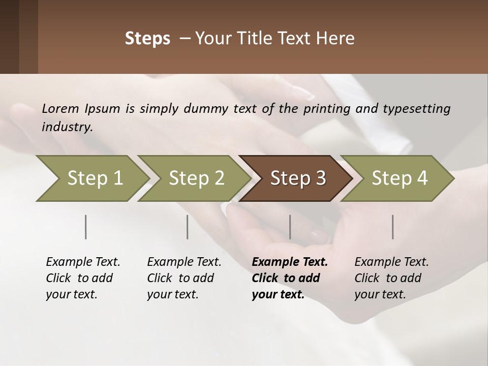 A Bride And Groom Holding Hands With A Ring On Their Finger PowerPoint Template