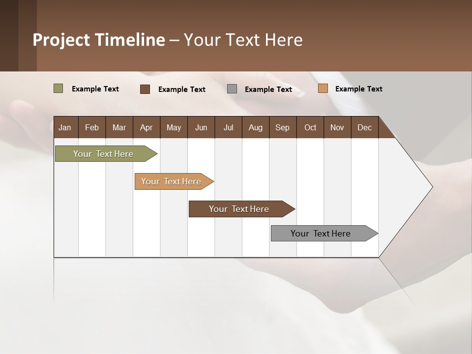 A Bride And Groom Holding Hands With A Ring On Their Finger PowerPoint Template