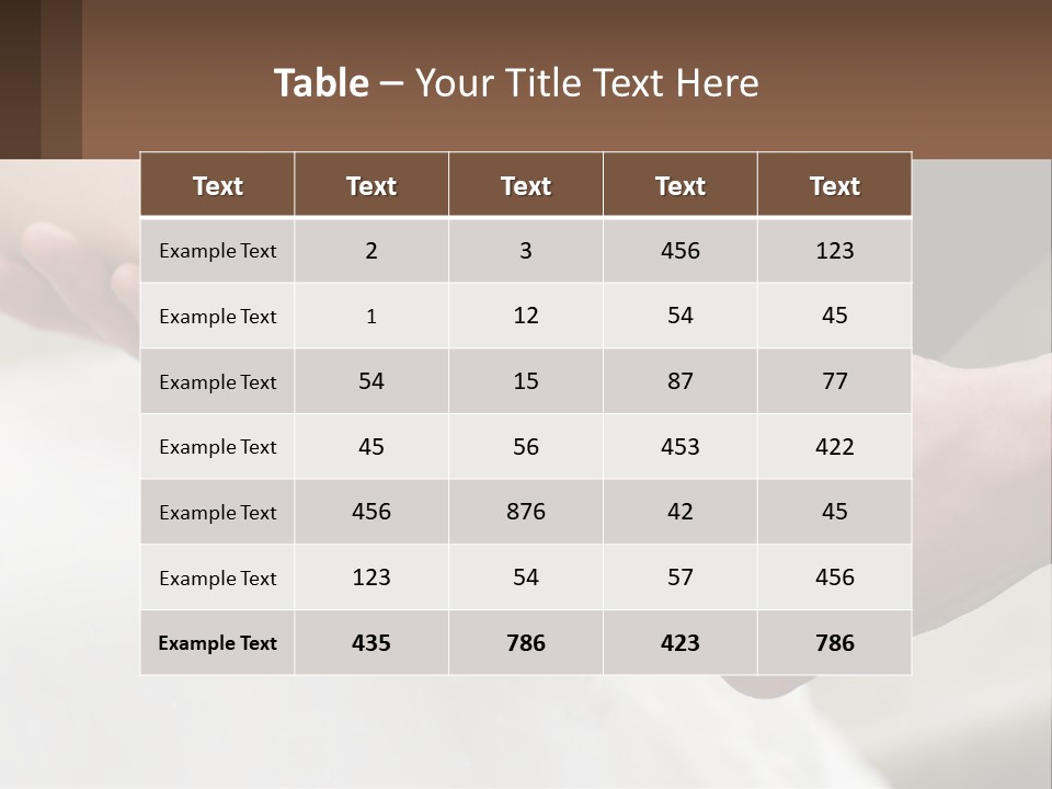 A Bride And Groom Holding Hands With A Ring On Their Finger PowerPoint Template
