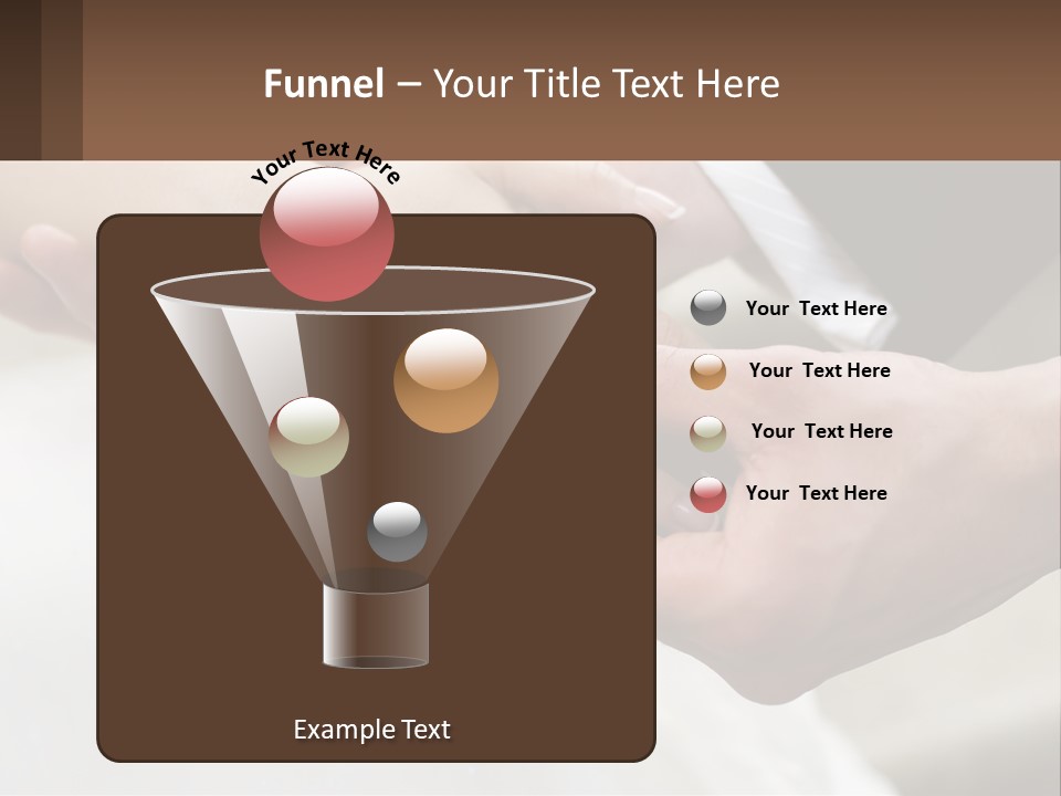 A Bride And Groom Holding Hands With A Ring On Their Finger PowerPoint Template