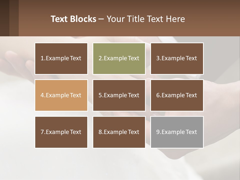 A Bride And Groom Holding Hands With A Ring On Their Finger PowerPoint Template