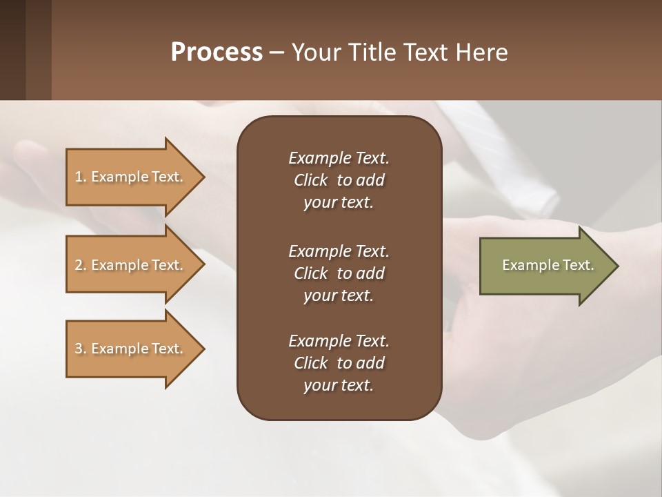 A Bride And Groom Holding Hands With A Ring On Their Finger PowerPoint Template