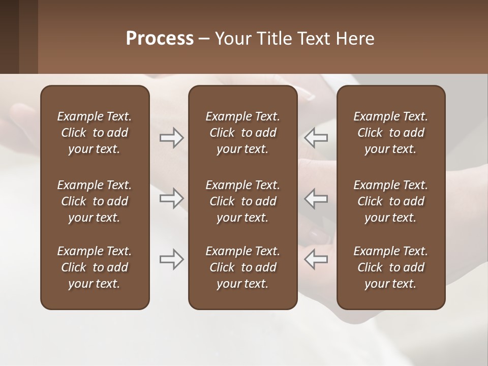 A Bride And Groom Holding Hands With A Ring On Their Finger PowerPoint Template