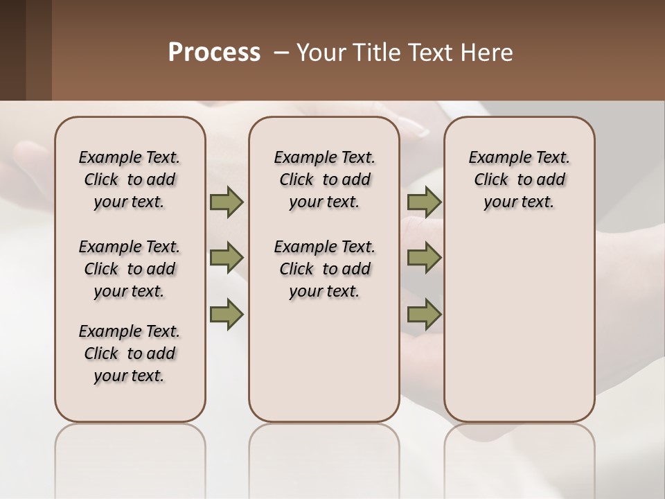 A Bride And Groom Holding Hands With A Ring On Their Finger PowerPoint Template
