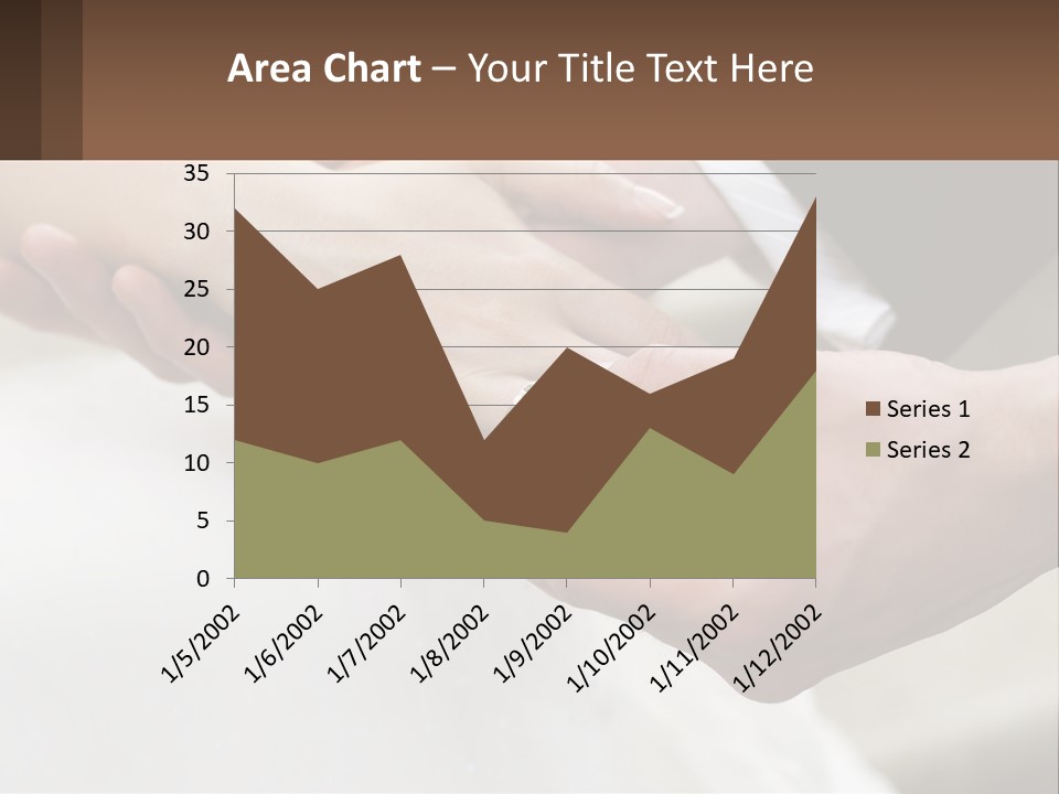 A Bride And Groom Holding Hands With A Ring On Their Finger PowerPoint Template