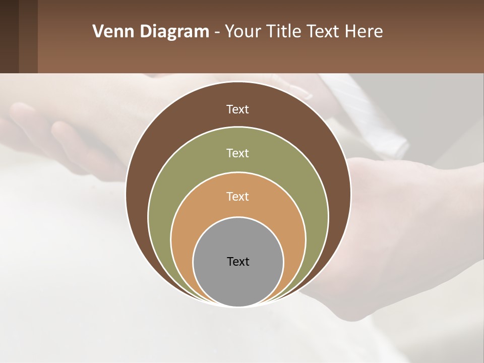A Bride And Groom Holding Hands With A Ring On Their Finger PowerPoint Template
