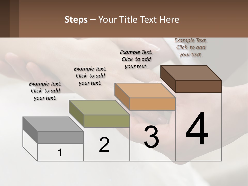 A Bride And Groom Holding Hands With A Ring On Their Finger PowerPoint Template