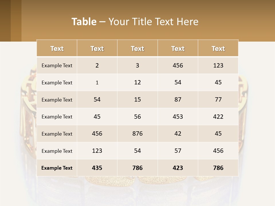 A Gold Bracelet With Diamonds On A White Background PowerPoint Template