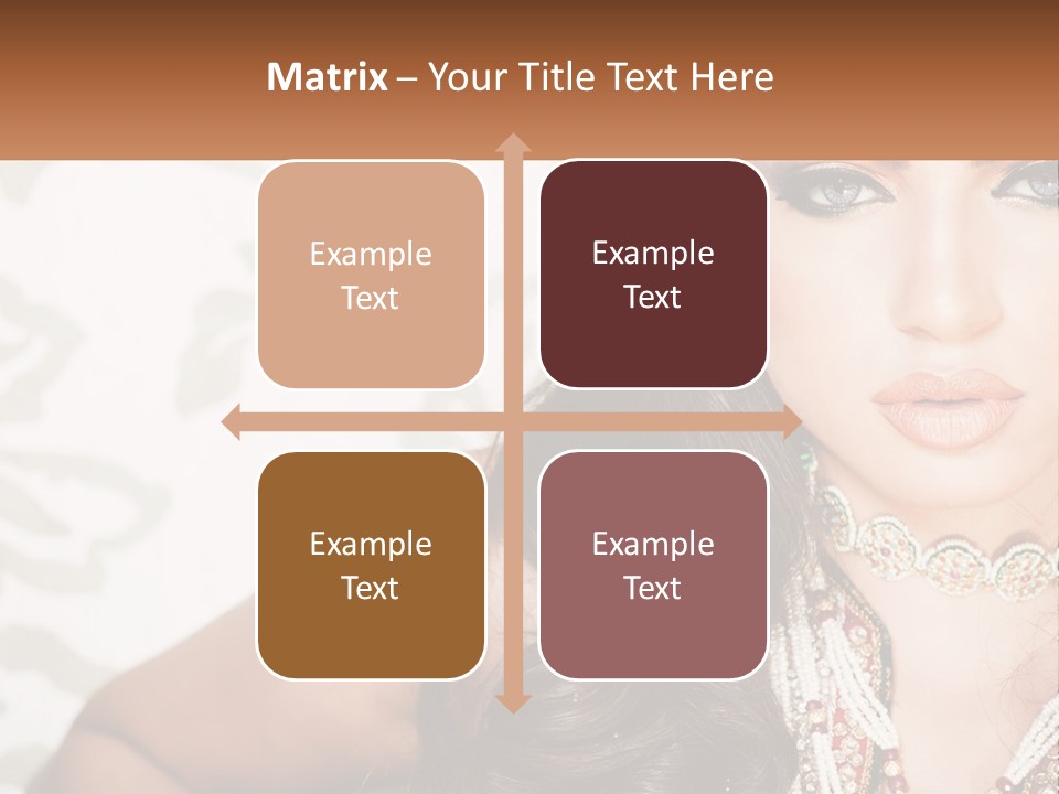 A Woman With A Necklace And Necklace On Her Neck PowerPoint Template