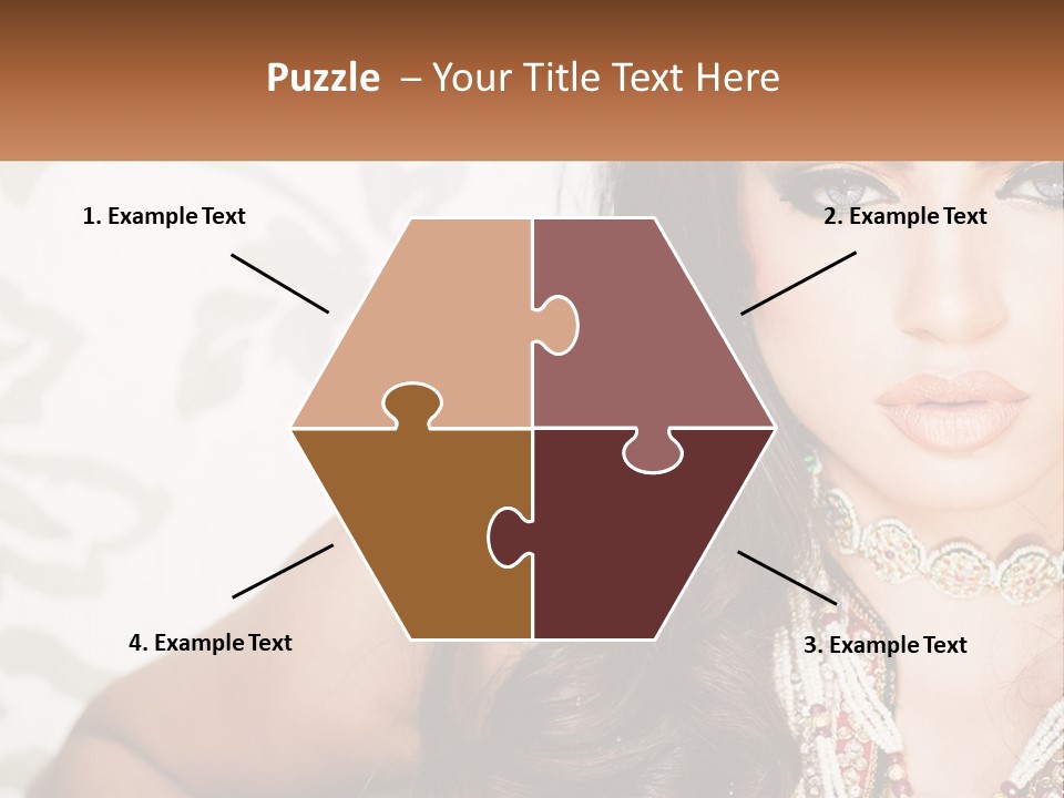 A Woman With A Necklace And Necklace On Her Neck PowerPoint Template