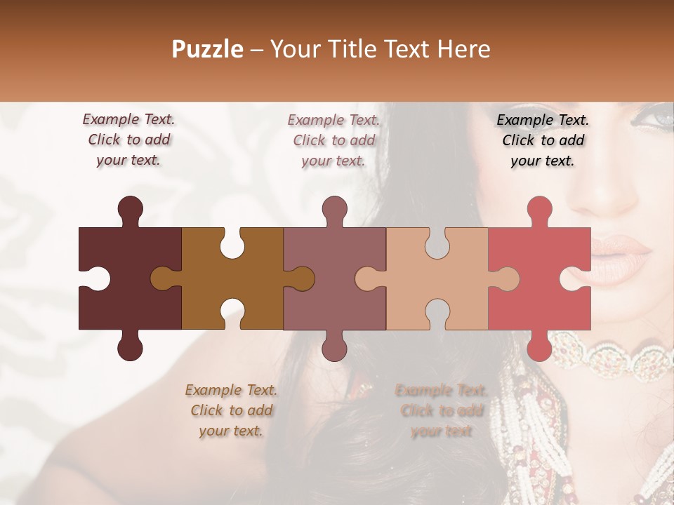 A Woman With A Necklace And Necklace On Her Neck PowerPoint Template