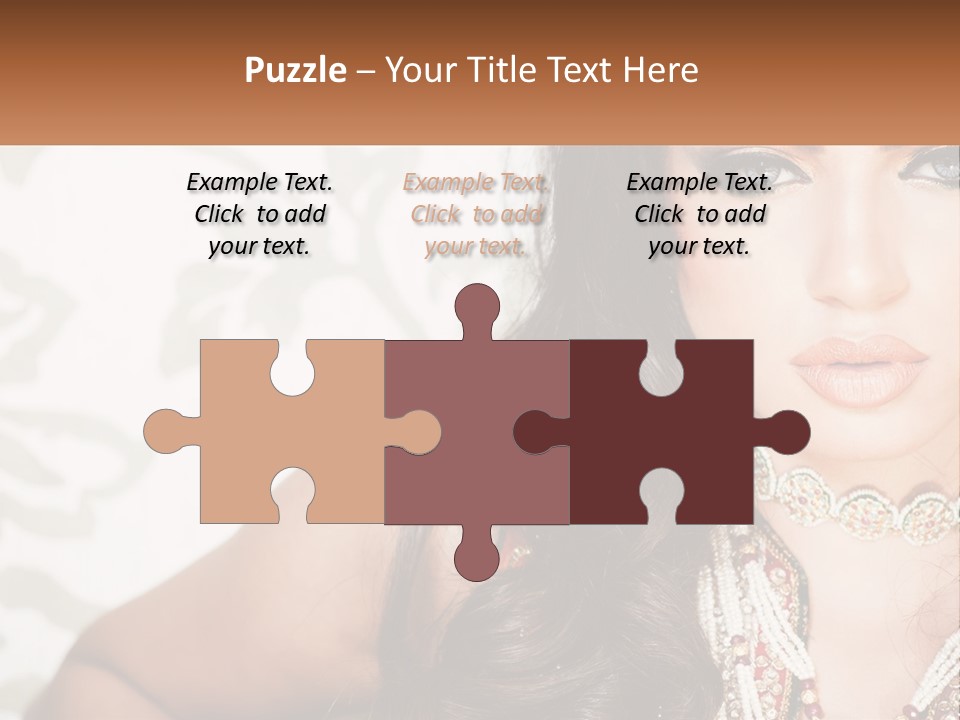 A Woman With A Necklace And Necklace On Her Neck PowerPoint Template