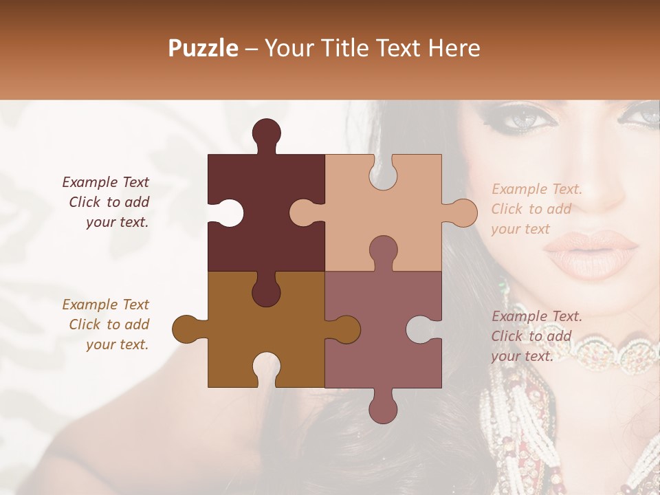 A Woman With A Necklace And Necklace On Her Neck PowerPoint Template