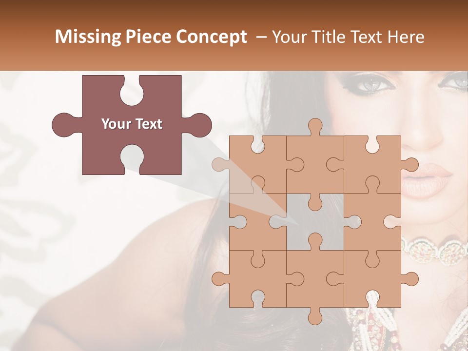 A Woman With A Necklace And Necklace On Her Neck PowerPoint Template