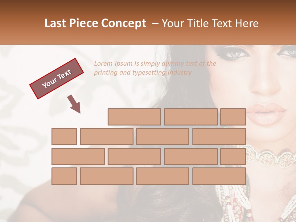 A Woman With A Necklace And Necklace On Her Neck PowerPoint Template