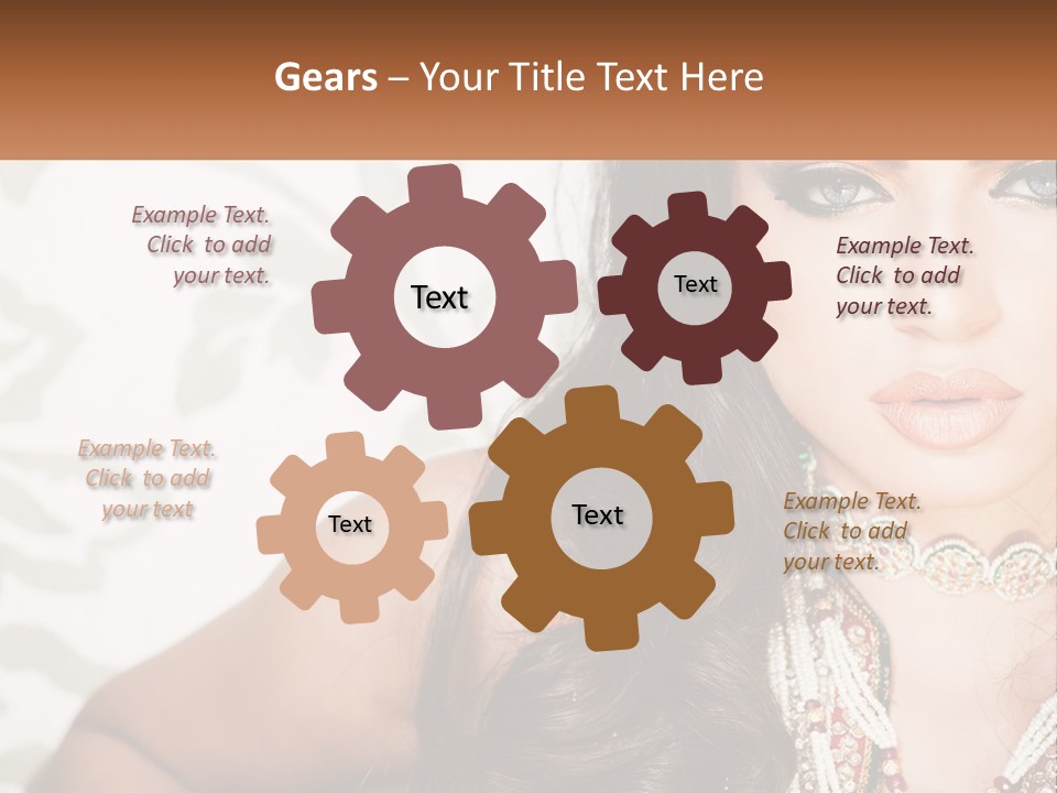 A Woman With A Necklace And Necklace On Her Neck PowerPoint Template