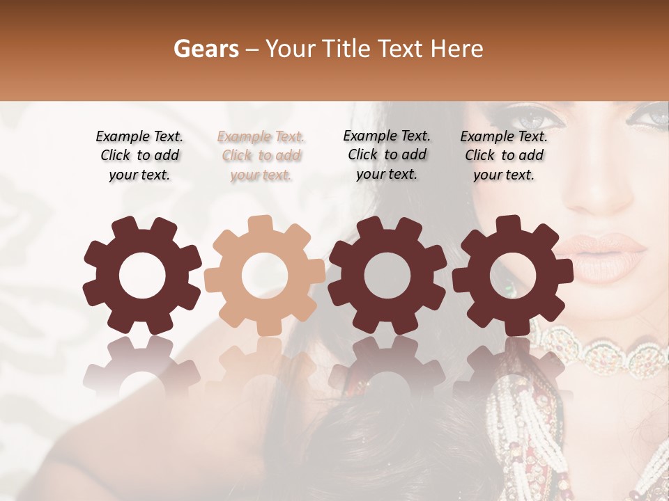 A Woman With A Necklace And Necklace On Her Neck PowerPoint Template