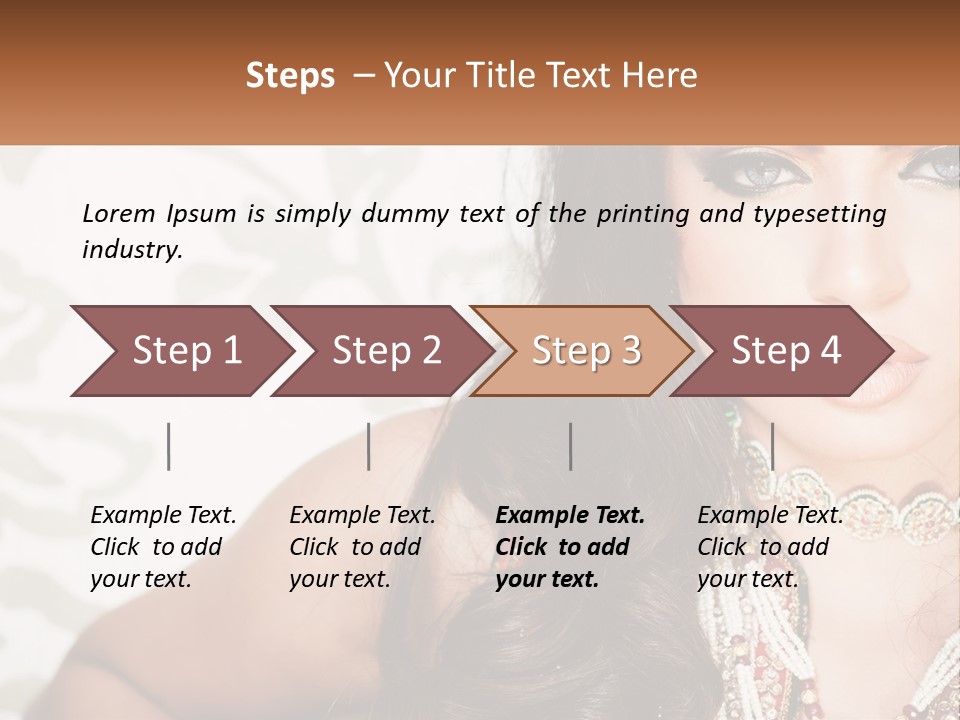 A Woman With A Necklace And Necklace On Her Neck PowerPoint Template