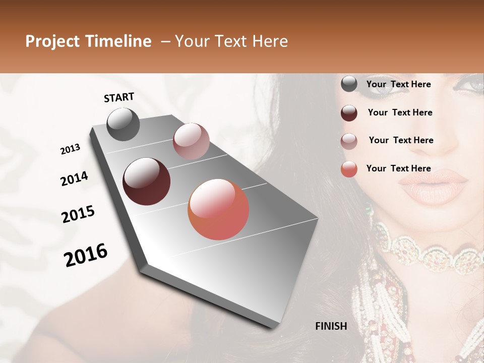 A Woman With A Necklace And Necklace On Her Neck PowerPoint Template