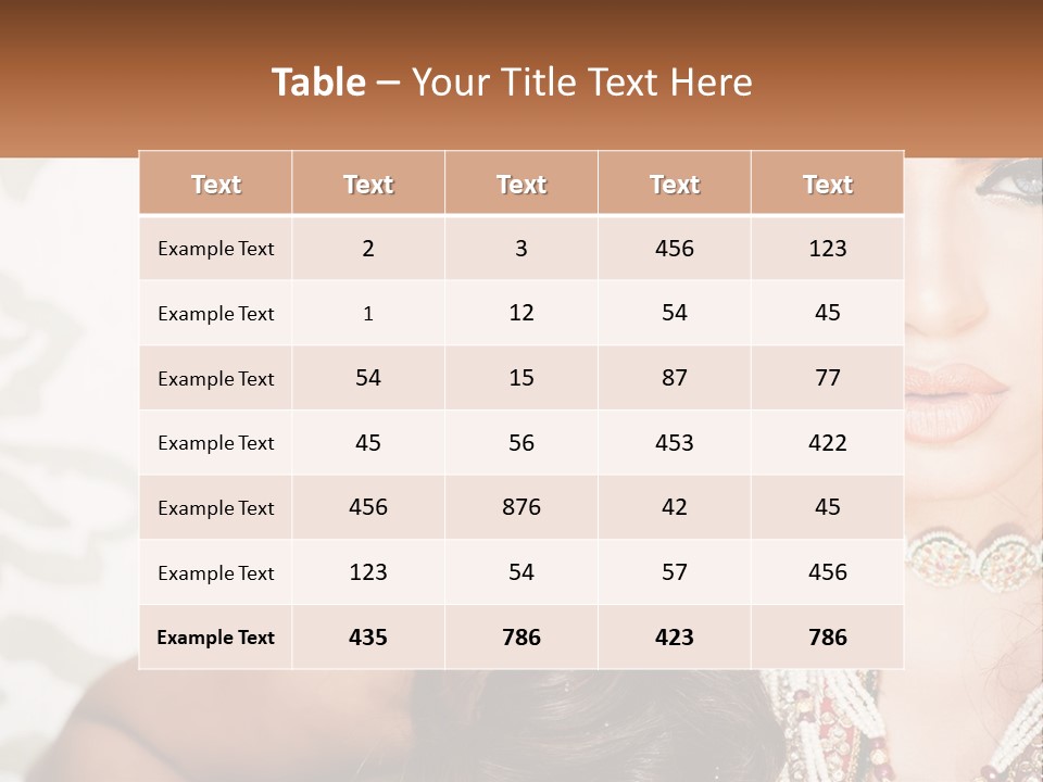 A Woman With A Necklace And Necklace On Her Neck PowerPoint Template