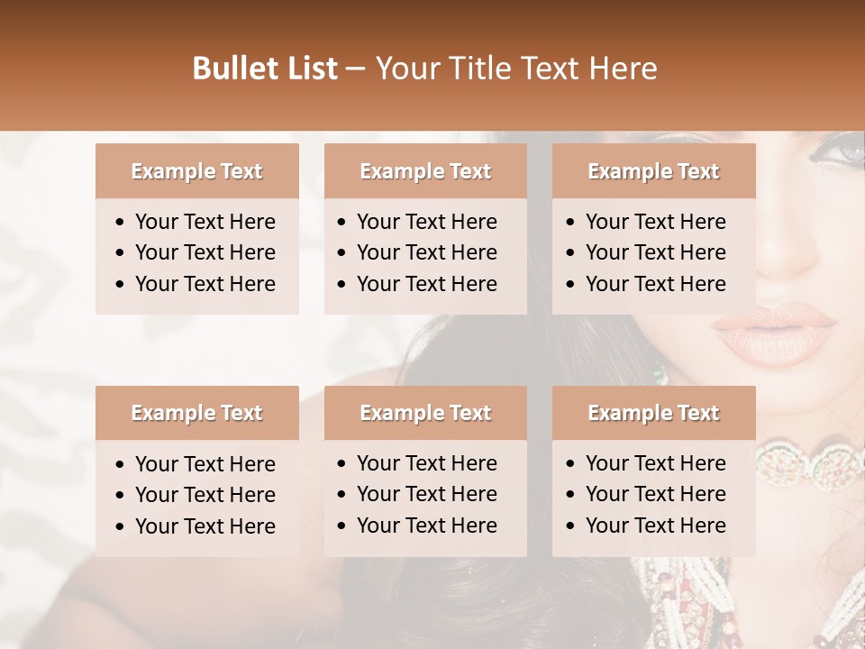 A Woman With A Necklace And Necklace On Her Neck PowerPoint Template