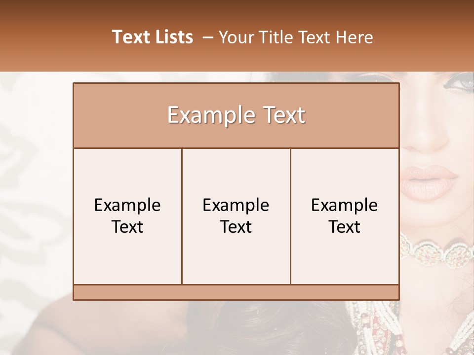 A Woman With A Necklace And Necklace On Her Neck PowerPoint Template