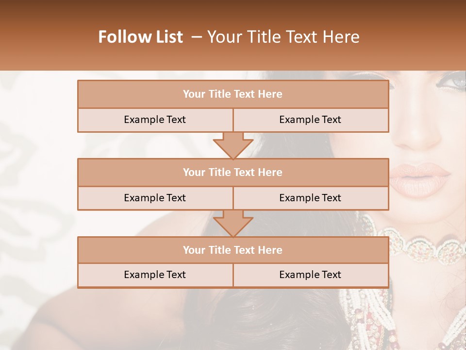 A Woman With A Necklace And Necklace On Her Neck PowerPoint Template